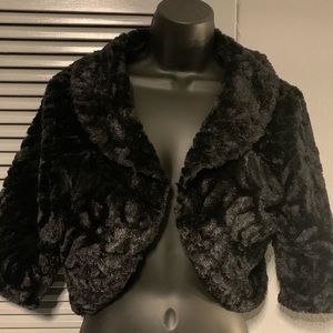 Tacera Faux Fur Bolero Jacket